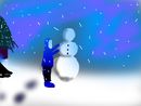 man-makes-snow-man